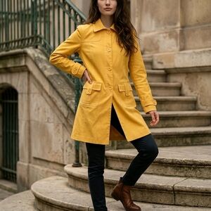 Nine & Co. Mustard Yellow Women's Trench Coat